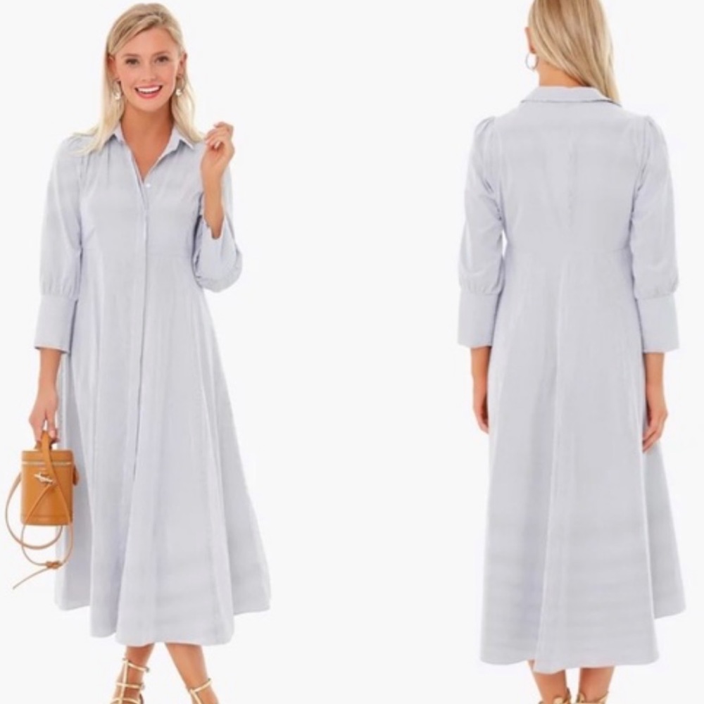 Tuckernuck Gray Pinstripe Lola Maxi Dress NWOT